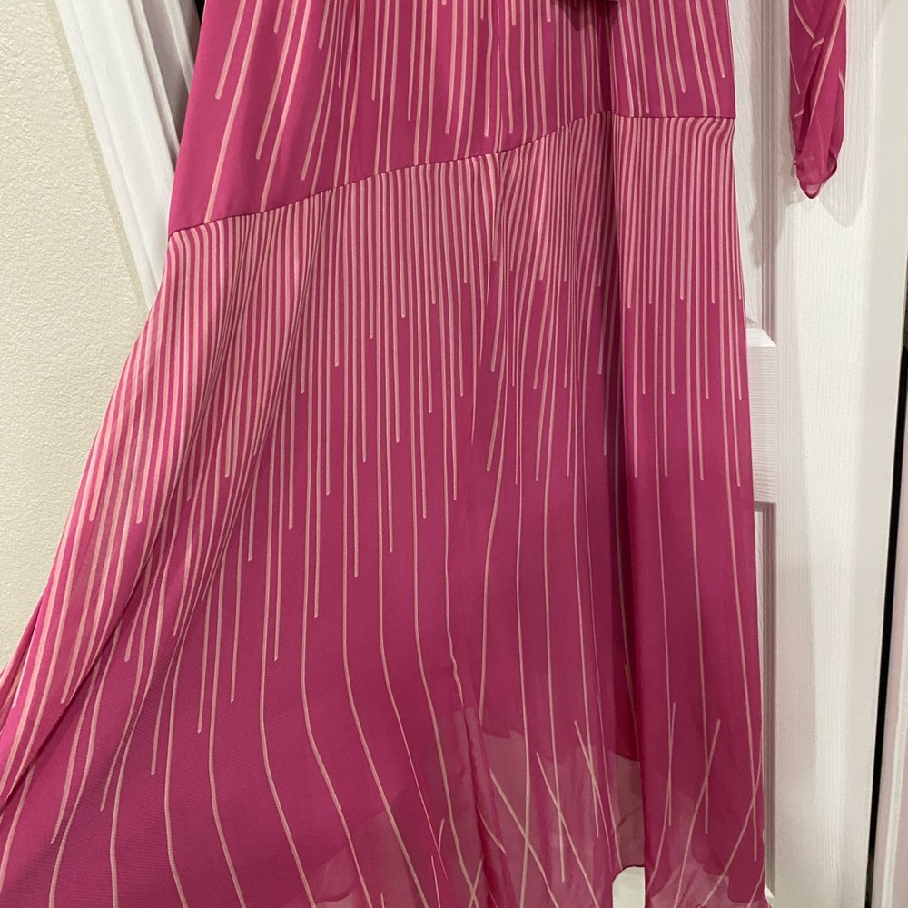 BCBGMAXAZRIA Striped Ruffle Dress - Picture 13 of 14